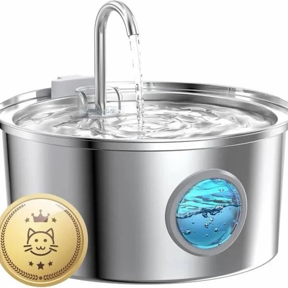 Source Unknown Stainless Steel Pet Water Fountain - Silver